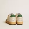 Ball Star da donna con stella in pelle nera e linguetta sul tallone in pelle verde Ball Star da donna con stella in pelle nera e linguetta sul tallone in pelle verde