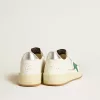 Ball Star da donna con stella in pelle verde e linguetta sul tallone in pelle metallizzata