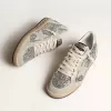 Ball Star da donna in glitter argento con inserti in pelle scamosciata grigio ghiaccio Ball Star da donna in glitter argento con inserti in pelle scamosciata grigio ghiaccio