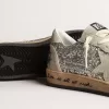 Ball Star da donna in glitter argento con inserti in pelle scamosciata grigio ghiaccio Ball Star da donna in glitter argento con inserti in pelle scamosciata grigio ghiaccio