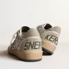 Ball Star da donna in glitter argento con inserti in pelle scamosciata grigio ghiaccio Ball Star da donna in glitter argento con inserti in pelle scamosciata grigio ghiaccio