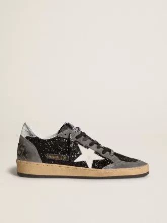 Ball Star da donna in glitter con stella in pelle e linguetta del tallone in pelle metallizzata
