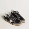 Ball Star da donna in glitter con stella in pelle e linguetta del tallone in pelle metallizzata