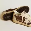 Ball Star da donna in glitter con stella in pelle e linguetta del tallone in pelle metallizzata