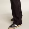 Ball Star da donna in glitter con stella in pelle e linguetta del tallone in pelle metallizzata