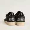 Ball Star da donna in mesh con cristalli Swarovski e stella e tallone in pelle laminata nera Ball Star da donna in mesh con cristalli Swarovski e stella e tallone in pelle laminata nera
