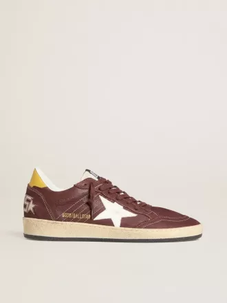 Ball Star da donna in nabuk color cioccolato con stella e linguetta sul tallone in pelle
