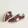 Ball Star da donna in nabuk color cioccolato con stella e linguetta sul tallone in pelle