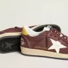 Ball Star da donna in nabuk color cioccolato con stella e linguetta sul tallone in pelle