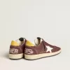 Ball Star da donna in nabuk color cioccolato con stella e linguetta sul tallone in pelle