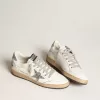 Ball Star da donna in nappa con stella bianca e linguetta glitterata sul tallone Ball Star da donna in nappa con stella bianca e linguetta glitterata sul tallone
