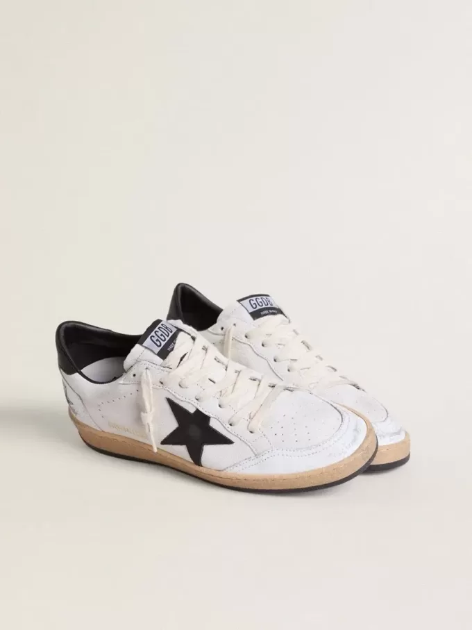 Ball Star da donna in nappa con stella nera e linguetta nera sul tallone