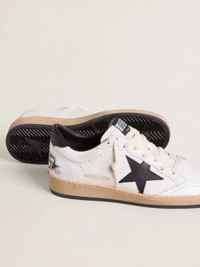 Ball Star da donna in nappa con stella nera e linguetta nera sul tallone