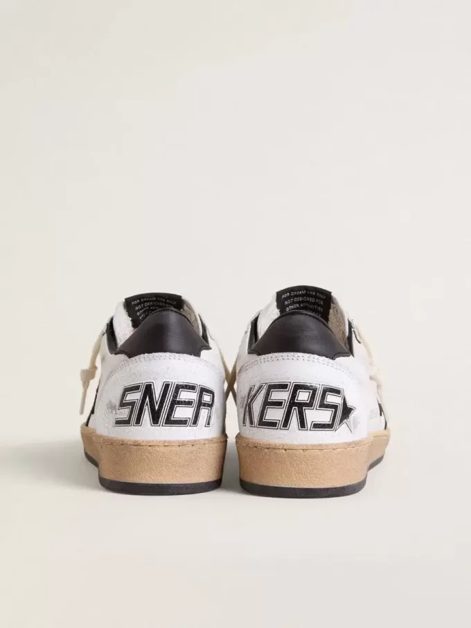 Ball Star da donna in nappa con stella nera e linguetta nera sul tallone