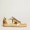 Ball Star da donna in nappa e pelle scamosciata con stella in pelle di cavallino e linguetta metallica sul tallone