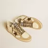 Ball Star da donna in nappa e pelle scamosciata con stella in pelle di cavallino e linguetta metallica sul tallone