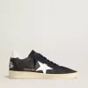 Ball Star da donna in pelle scamosciata blu scuro con stella in pelle e linguetta sul tallone