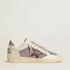 Ball Star da donna in pelle scamosciata lilla con stella in pelle bordeaux e linguetta sul tallone in pelle scamosciata lilla Ball Star da donna in pelle scamosciata lilla con stella in pelle bordeaux e linguetta sul tallone in pelle scamosciata lilla