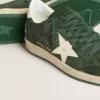 Ball Star da donna in pelle scamosciata verde con stella e linguetta sul tallone in pelle bianca