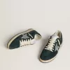 Ball Star da donna in pelle scamosciata verde con stella glitterata argento Ball Star da donna in pelle scamosciata verde con stella glitterata argento