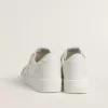 Ball Star da uomo con stella e linguetta sul tallone in pelle bianca