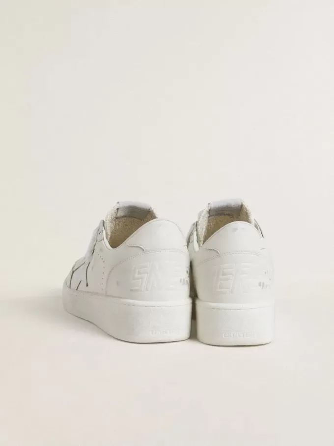 Ball Star da uomo con stella e linguetta sul tallone in pelle bianca