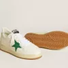 Ball Star da uomo con stella in pelle verde e linguetta sul tallone in pelle metallizzata Ball Star da uomo con stella in pelle verde e linguetta sul tallone in pelle metallizzata