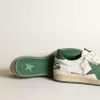 Ball Star da uomo in nappa bianca con stella e linguetta sul tallone in pelle verde