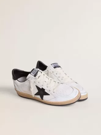 Ball Star da uomo in nappa bianca con stella nera