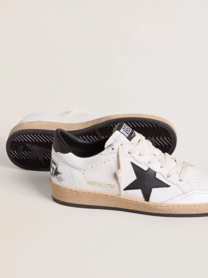 Ball Star da uomo in nappa bianca con stella nera