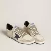 Ball Star da uomo in nappa con stella in pelle e linguetta sul tallone in pelle metallizzata