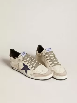 Ball Star da uomo in nappa con stella in pelle e linguetta sul tallone in pelle metallizzata