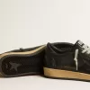 Ball Star da uomo in nappa nera con stella in pelle scamosciata e linguetta sul tallone in nappa