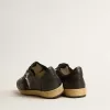 Ball Star da uomo in nappa nera con stella in pelle scamosciata e linguetta sul tallone in nappa