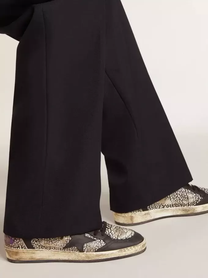 Ball Star da uomo in pelle con stampa elefante e stella in pelle nera
