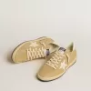 Ball Star in cristalli Swarovski dorati con stella in pelle bianco latte