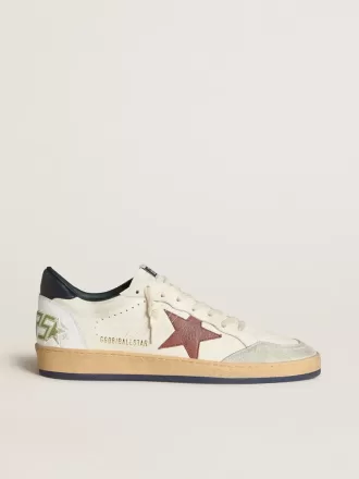Ball Star in nappa con stella in nabuk marrone e linguetta sul tallone in nappa Ball Star in nappa con stella in nabuk marrone e linguetta sul tallone in nappa