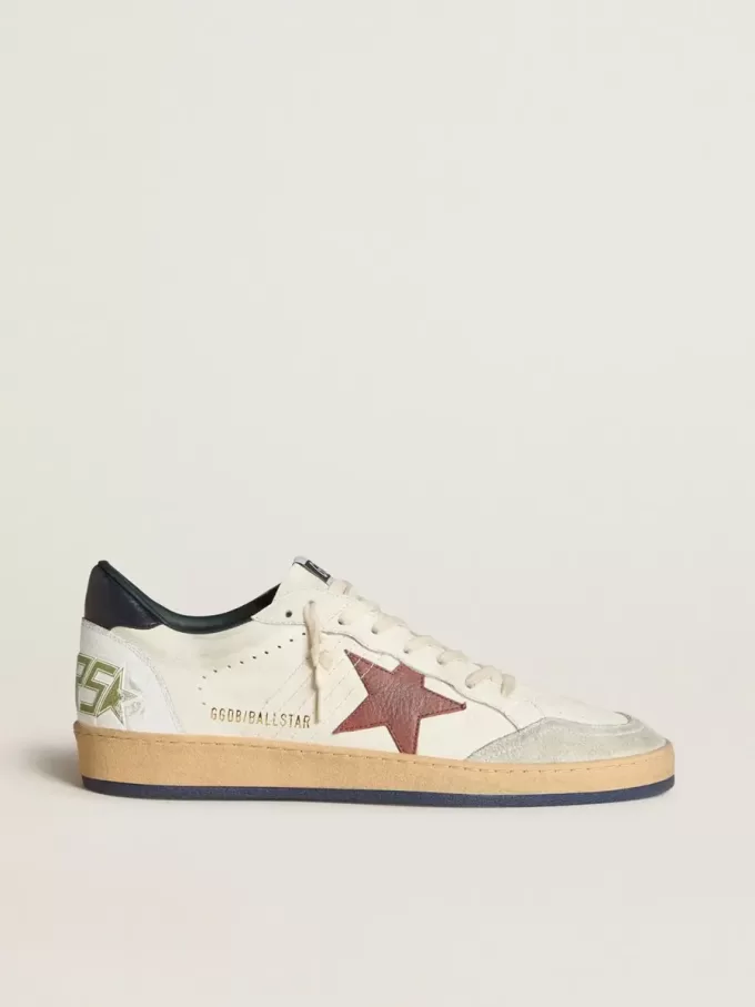 Ball Star in nappa con stella in nabuk marrone e linguetta sul tallone in nappa