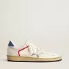 Ball Star in nappa e mesh con stella in pelle metallizzata argento