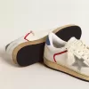 Ball Star in nappa e mesh con stella in pelle metallizzata argento