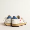 Ball Star in nappa e mesh con stella in pelle metallizzata argento