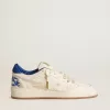 Ball Star in nappa traforata con stella bianca e linguetta sul tallone in nylon blu Ball Star in nappa traforata con stella bianca e linguetta sul tallone in nylon blu