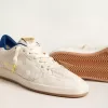 Ball Star in nappa traforata con stella bianca e linguetta sul tallone in nylon blu Ball Star in nappa traforata con stella bianca e linguetta sul tallone in nylon blu