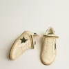 Ball Star in nylon e nappa con stella e linguetta sul tallone in pelle scamosciata verde