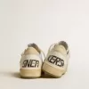 Ball Star in nylon e pelle con stella rosa e azzurra e linguetta sul tallone beige