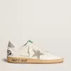 Ball Star in pelle nappa con stella e linguetta sul tallone in nabuk grigio