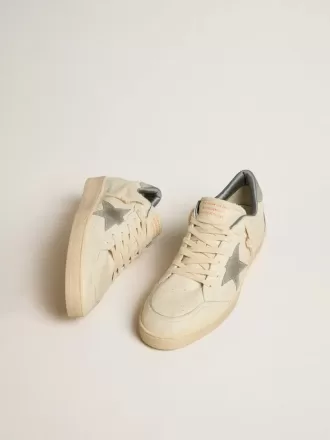 Ball Star in pelle nappa con stella e linguetta sul tallone in pelle scamosciata grigia