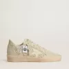 Ball Star in pelle scamosciata con cristalli Swarovski, perle e stella in pelle