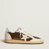 Ball Star in pelle scamosciata con stella in pelle e linguetta sul tallone in pelle metallizzata