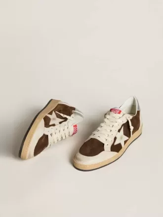 Ball Star in pelle scamosciata con stella in pelle e linguetta sul tallone in pelle metallizzata Ball Star in pelle scamosciata con stella in pelle e linguetta sul tallone in pelle metallizzata